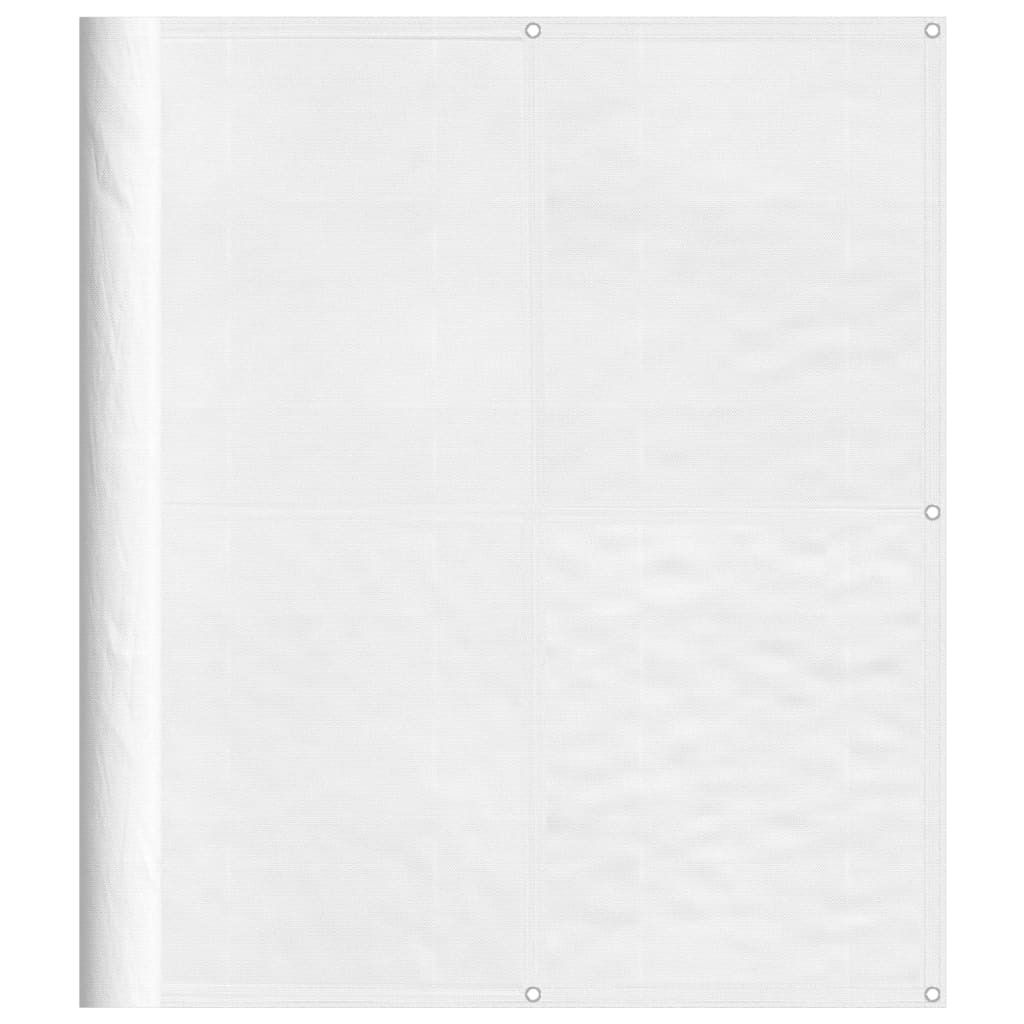 Balkon-Sichtschutz Weiß 120x800 cm 100 % Polyester-Oxford