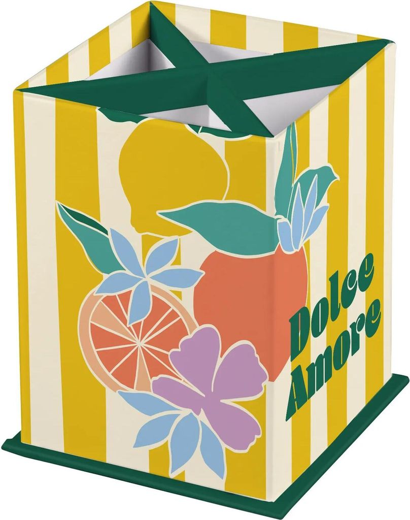 Clairefontaine 4x Dolce Amore, Quadratischer Stifteköcher 8,5x8,5x11 cm 116279C