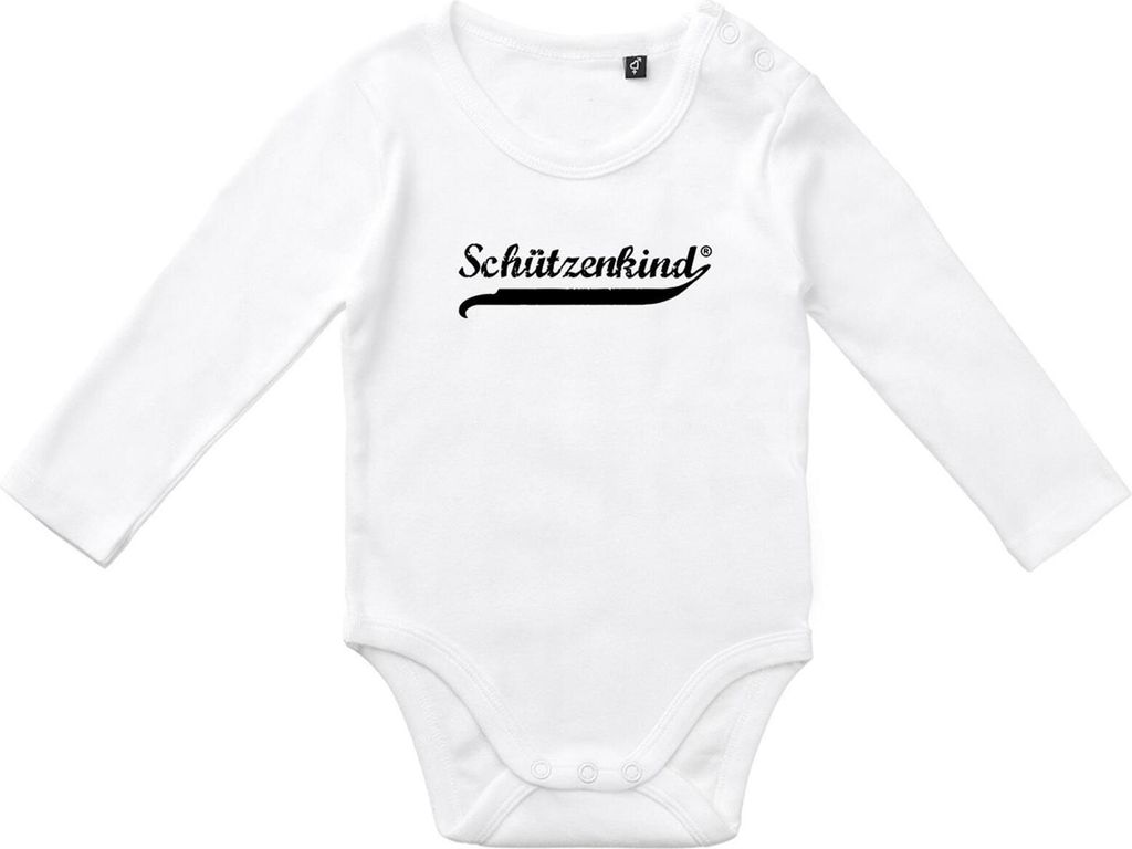 Hellweg Druckerei Strampler Schützenkind Vintage Geschenk Jungen und Mädchen Body White Größe 62 Baumwolle Fairtrade Schützenkind Vintage Pr...