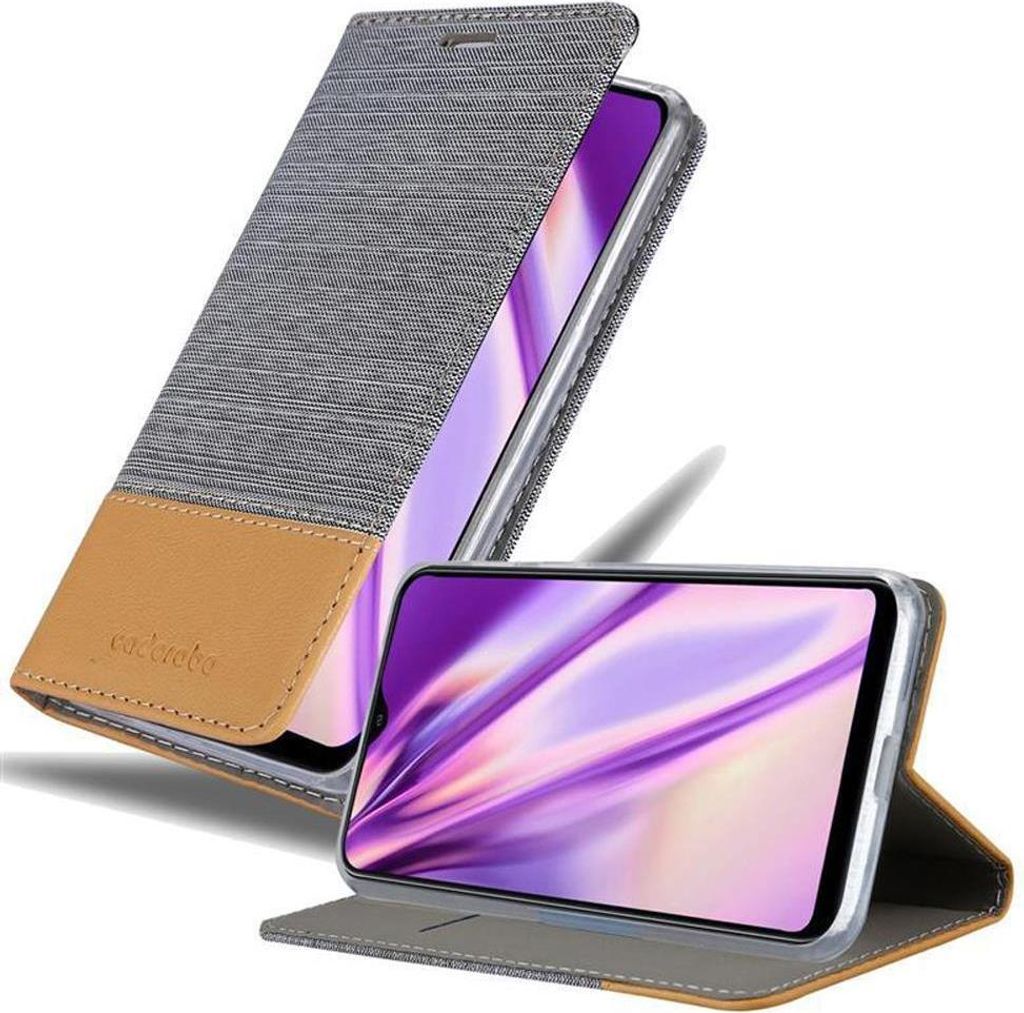 Cadorabo Hülle für Samsung Galaxy A10 / M10 Schutzhülle in Grau Handy Hülle Etui Book Case Cover
