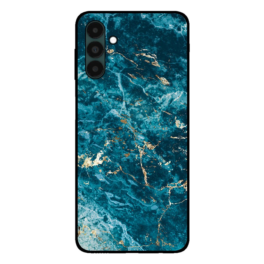 Smartphonica Handytasche für Samsung Galaxy A13 5G mit Marmordruck - TPU Rückseite Abdeckung Fall Marmor Design - Blau