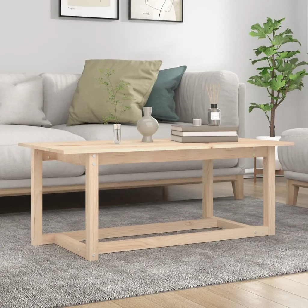 Tavolino in Legno Naturale di Pino Massiccio 110x55x45 cm | Scelta Green