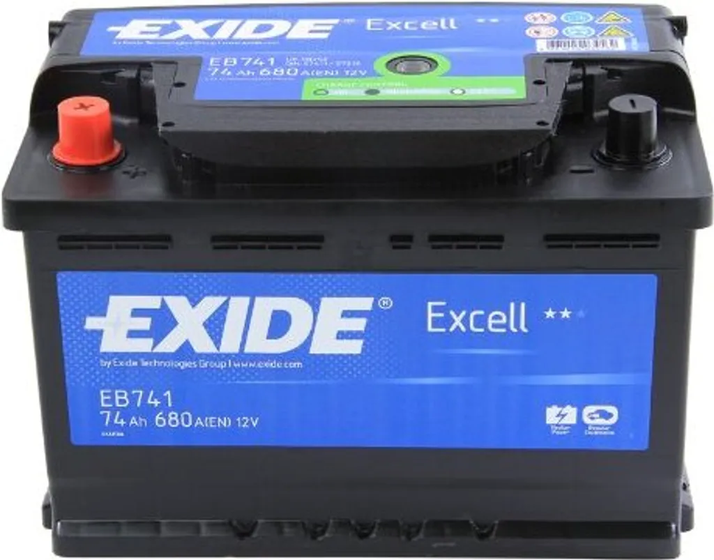 Batterie de démarrage 12V 74Ah 680A compatible voitures et utilitaires