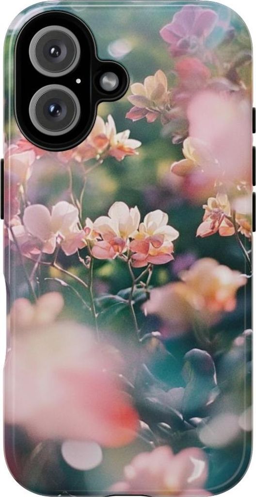 Zarte Blüten in Rosa und Pfirsich – Hülle Kompatibel mit iPhone 16