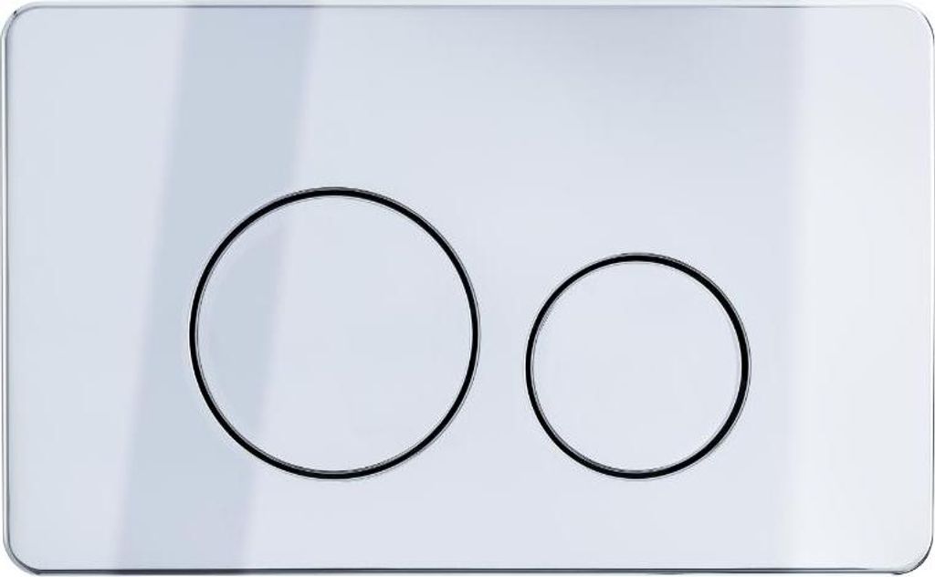 Balneo Betätigungsplatte OXO Zwei-Tasten-Spülplatte CHROM silber