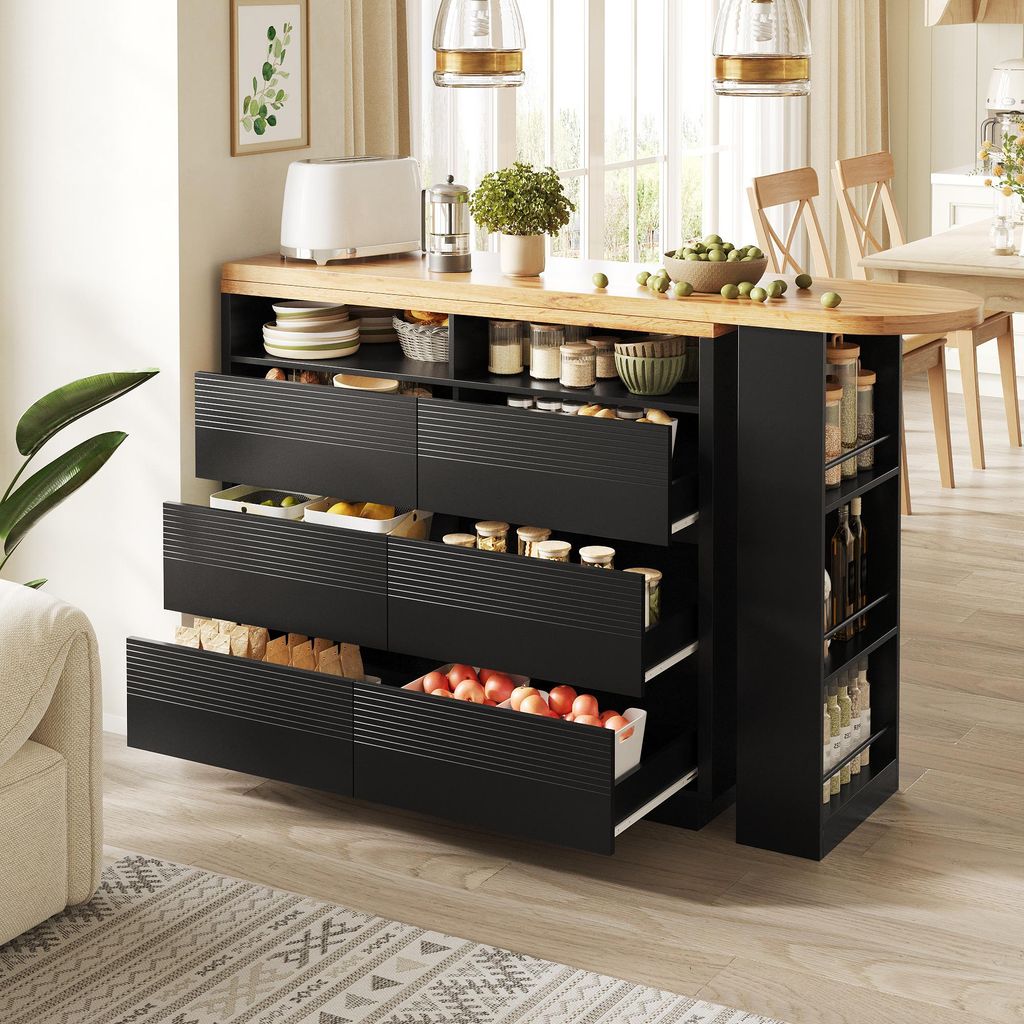okwish Výsuvný kuchyňský ostrůvek barový stůl s MDF deskami Obrázek produktu 