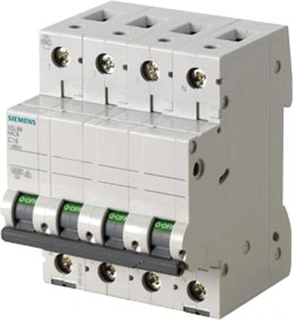 Siemens Leitungsschutzschalter, 400V, 6kA, 3+N-polig, B, Produktbild 