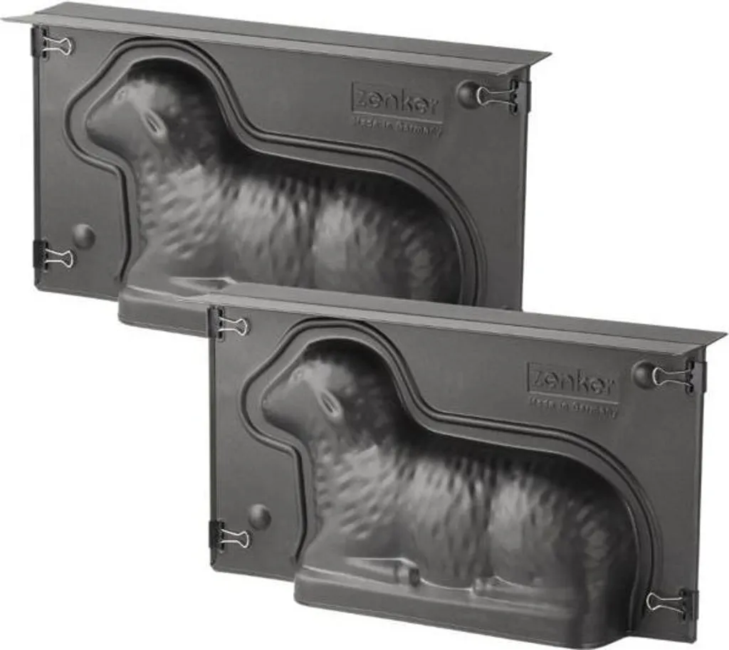 Set 2 Stampi Agnello Pasquale 3D Zenker 900ml Acciaio Antiaderente