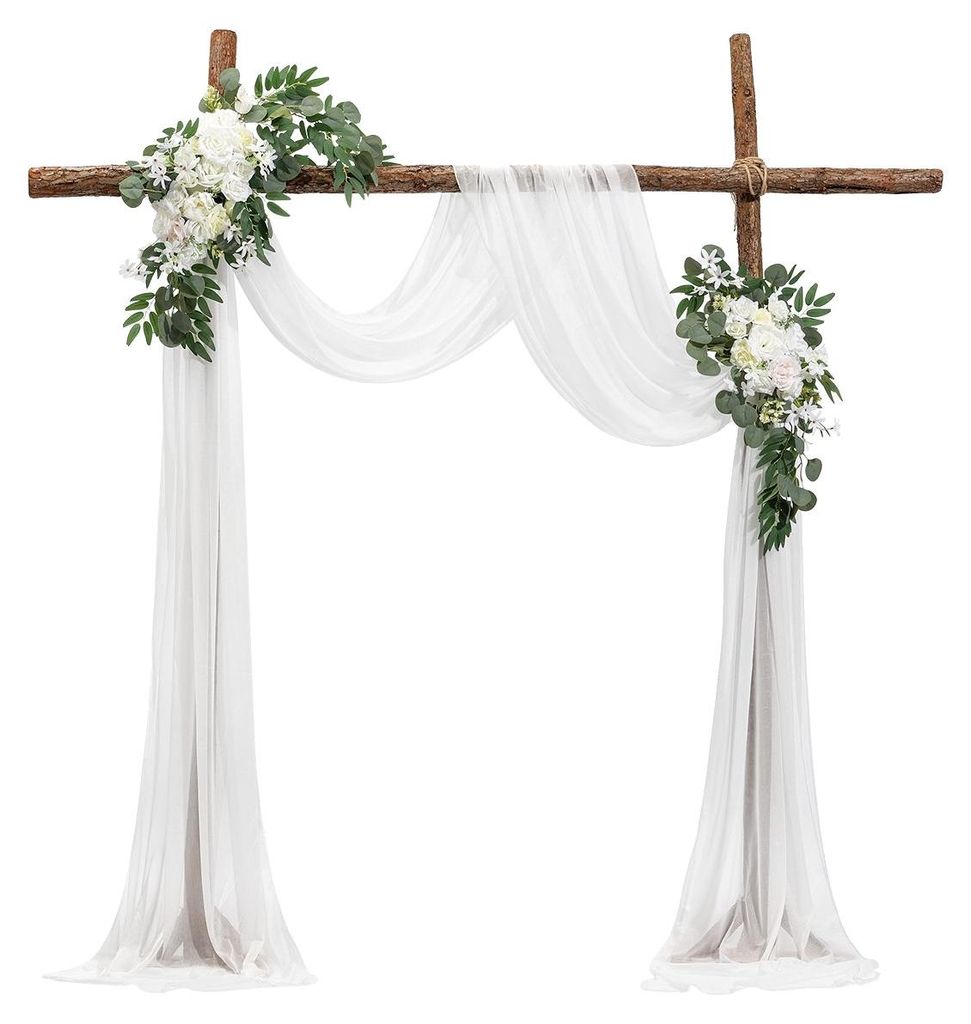 VEVOR: Set de flores para boda. Arco de flores blancas para Imagen del producto 