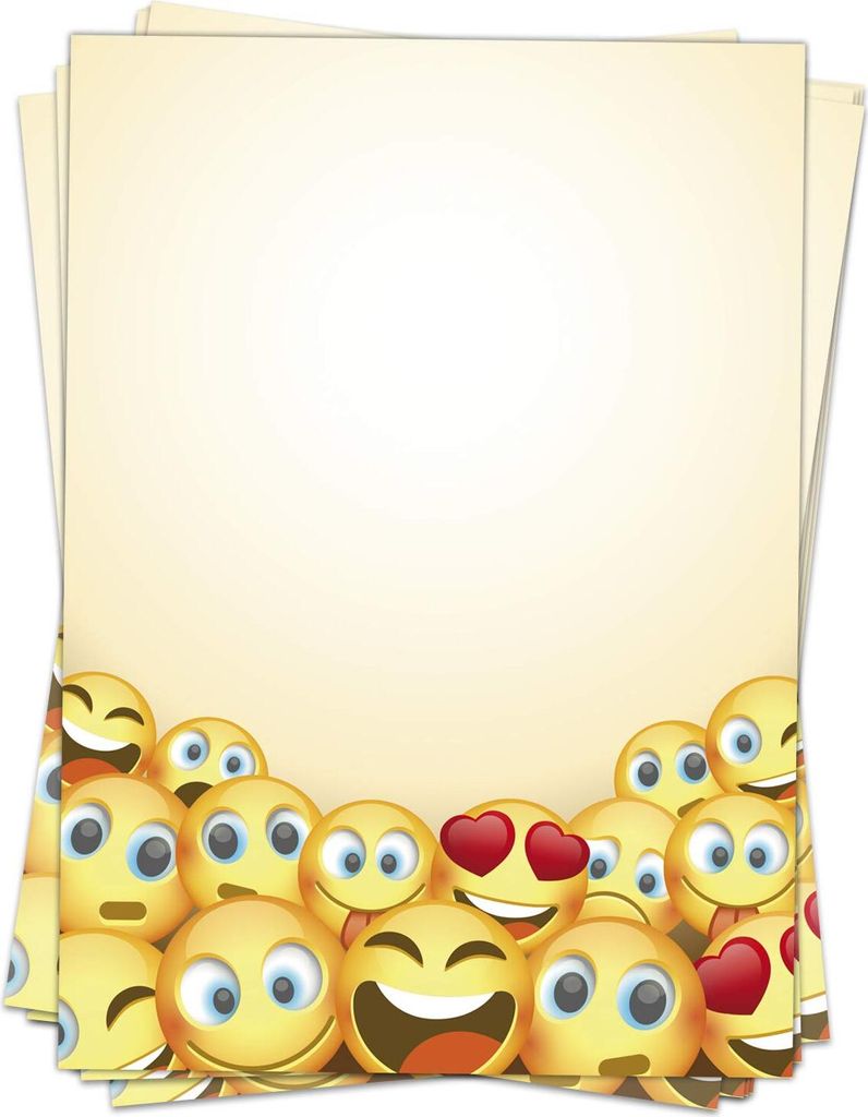 25 Blatt Briefpapier (A4) | Gelb witzig | Motivpapier | edles Design Papier | beidseitig bedruckt | Bastelpapier | 90 g/m²