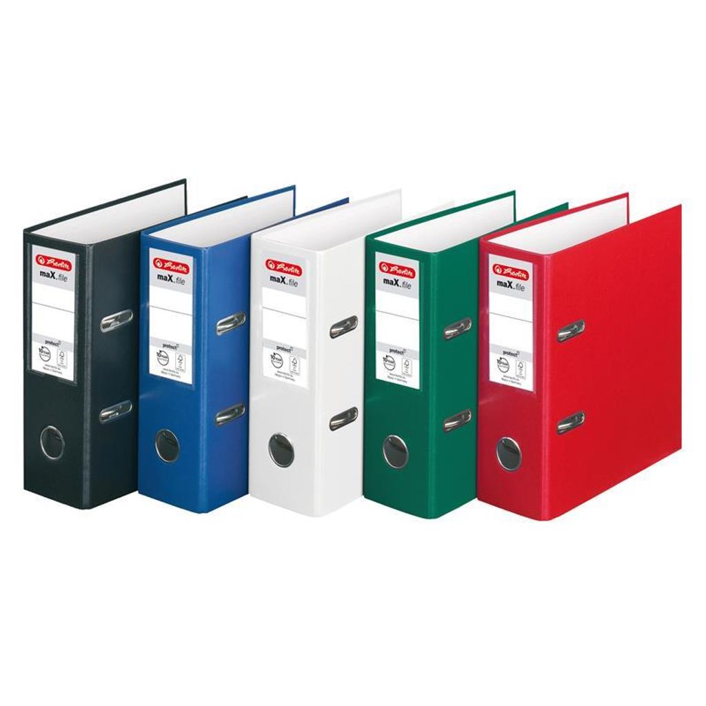 herlitz maX.file protect Ordner - DIN A5 hoch - 8 cm- farbig sortiert