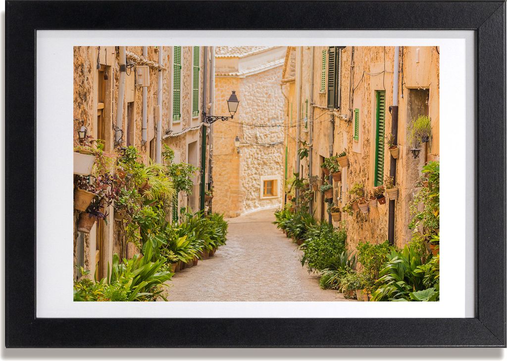 Bild 30x20 MDF-Rahmen, Wandkunst Die historischen Straßen