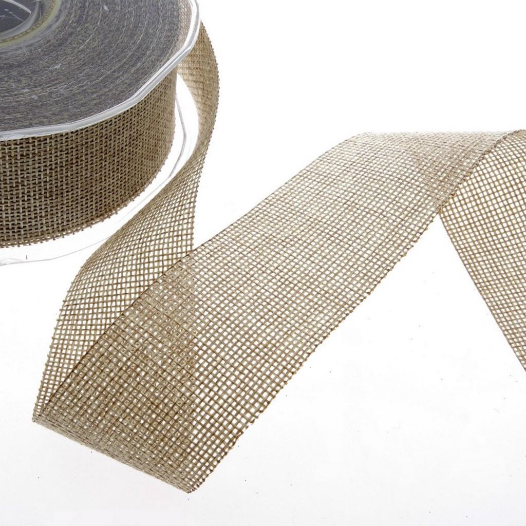 Dekoband Shabby Chic in Leinenoptik 38mm - beige - 20m - 69038-38-20-35