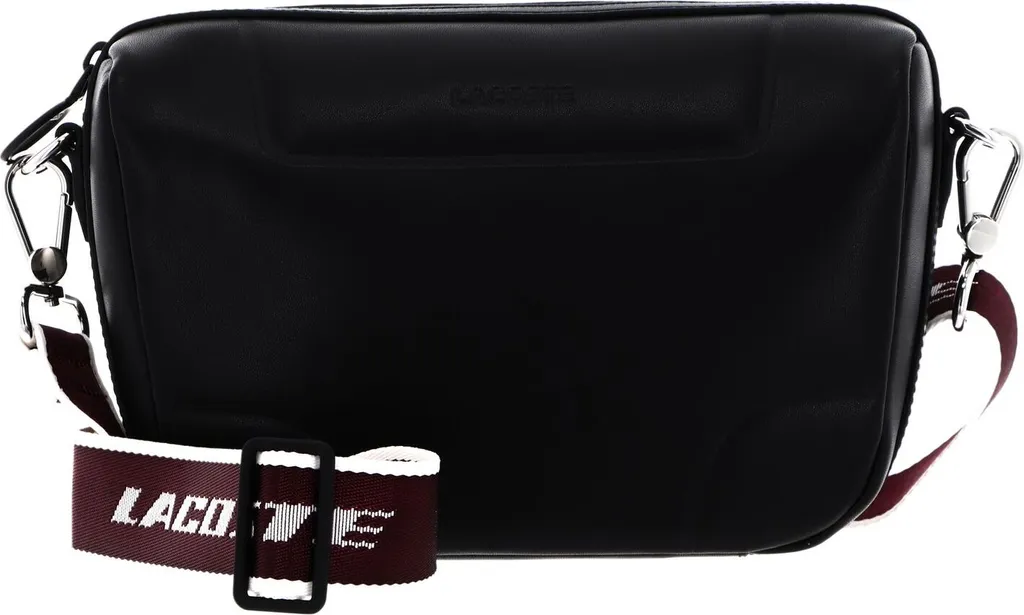 Sac à épaule bandoulière Lacoste Original Crossover Bag Noir et Cranberry