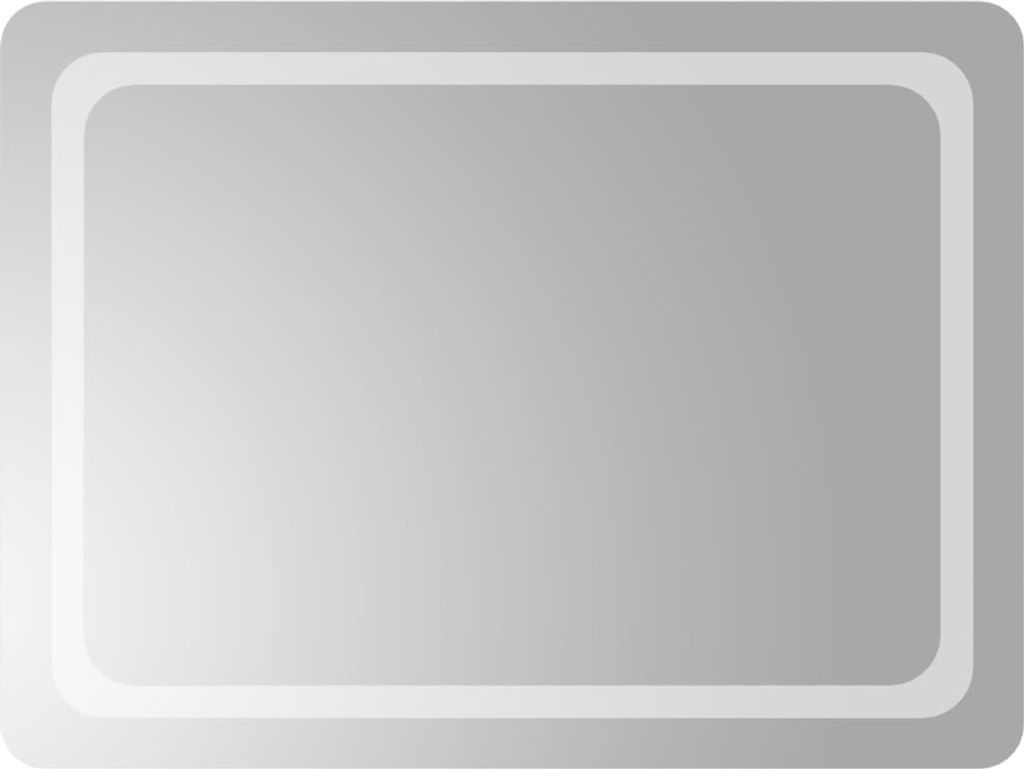 Badspiegel 80x60 cm mit LED, IP65-Schutz und USB-Schnittstelle