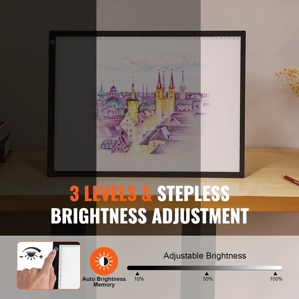 Tablette lumineuse A3 Tracing Pad LED à luminosité réglable par USB - 4