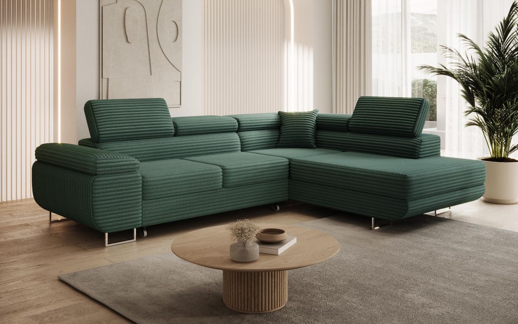Modernes Ecksofa ASTON mit Schlaffunktion & Bettkasten, Produktbild 