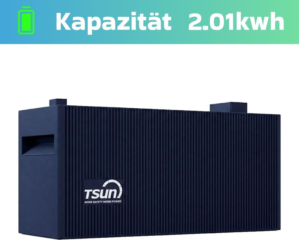 TSUN SOLARCAN Erweiterungsspeicher TSOL-DB2000Lite 2.01 kWh DC Solarspeicher LiFePO4, IP65, 2400W PV Eingang, DC-gekuppelte Batterie Solarakku
