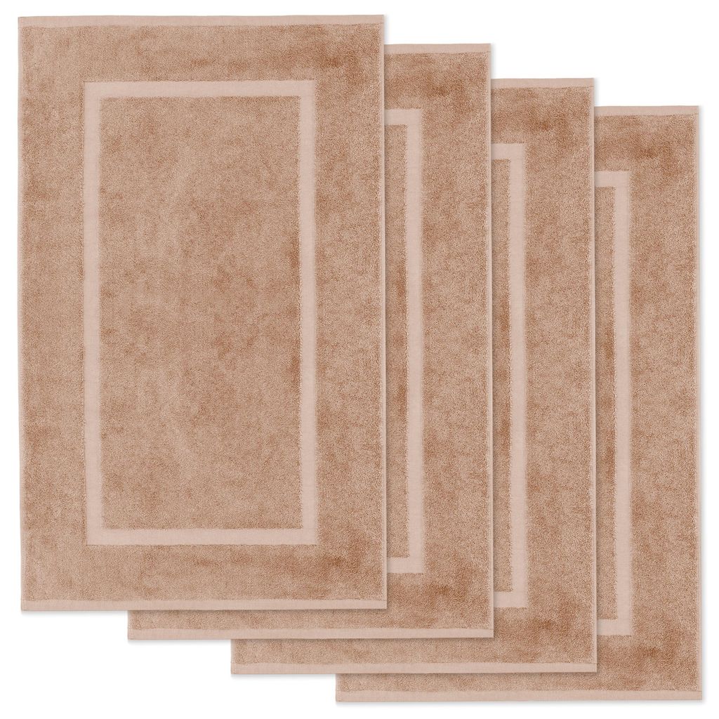 Lavea® 4er Set Badematte 50x80 cm, Badezimmerteppich 100% Produktbild 