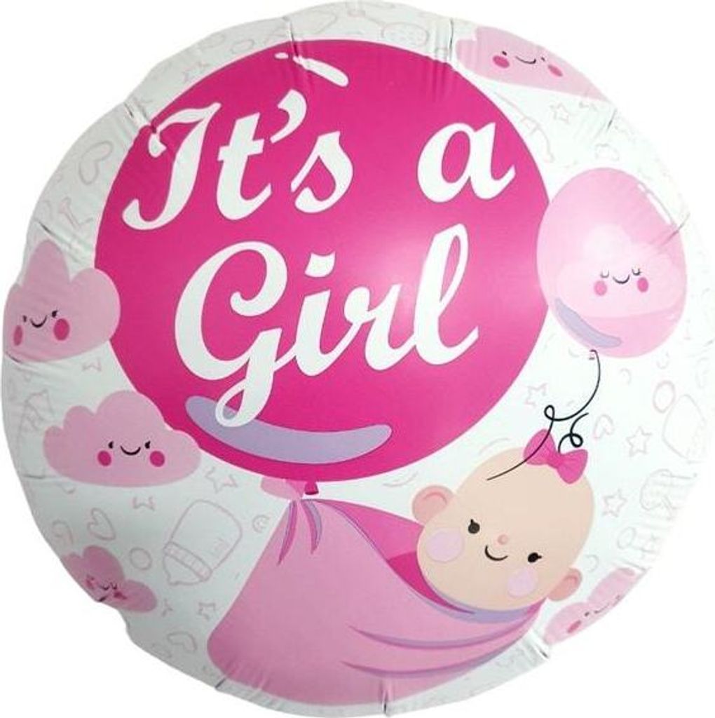 Folienballon - It's a girl! - ø ca. 45 cm