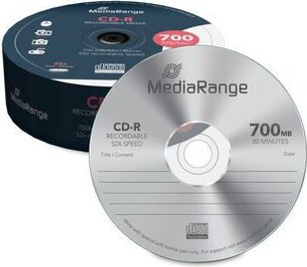 MediaRange CD-R 700MB 25pcs Spindle 52x Immagine del prodotto 