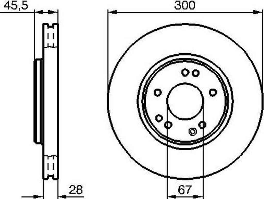 BOSCH 0 986 478 526 Bremsscheibe OE A1244212612 kompatibel mit E-Klasse, SL