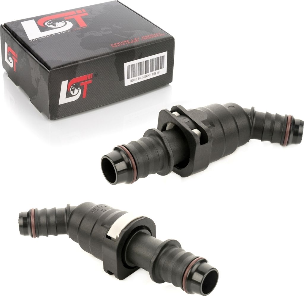 2x Schnellkupplung mit Gegenstück Set Kraftstoffleitung abgewinkelt 14 * 15,82mm