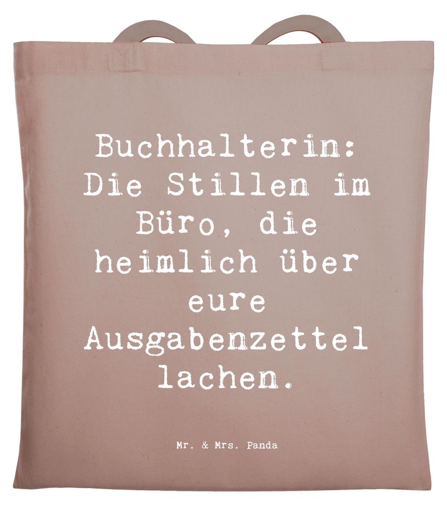 Mr. & Mrs. Panda Beutel Spruch Buchhalterin Humor - Braun Pastell - Geschenk, Finanzen, Buchhaltung, Geschenke für Berufstätige, Berufsprodukte, ...
