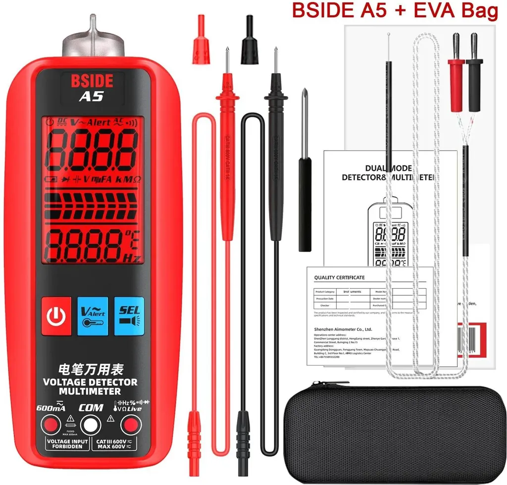 Testeur électrique numérique portable 620V avec écran LCD rétroéclairé - 2