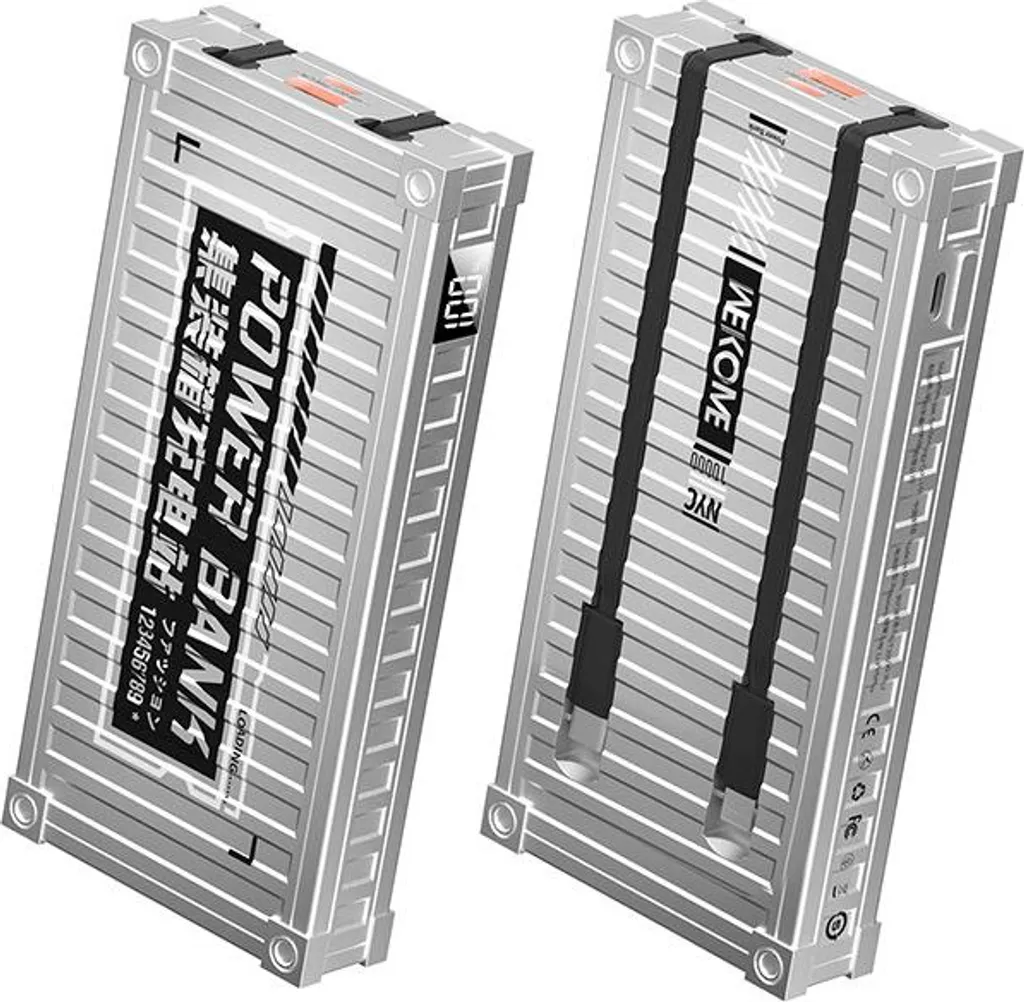 Batterie de Secours Portable 10000mAh Idéale Voyage avec Câbles de Charge