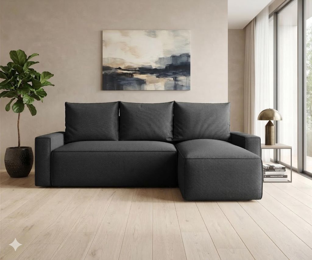 Ecksofa HAVANA Rechts Graphitfarben
