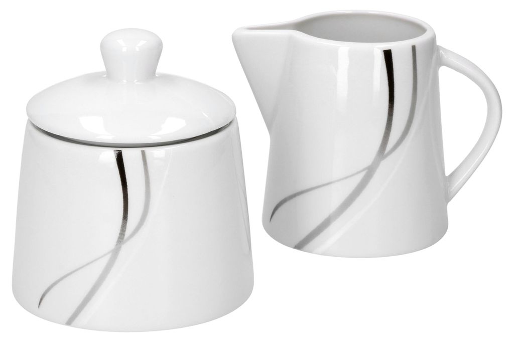 Van Well Zuckerdose + Milchkännchen-Set Silver Night, Produktbild 