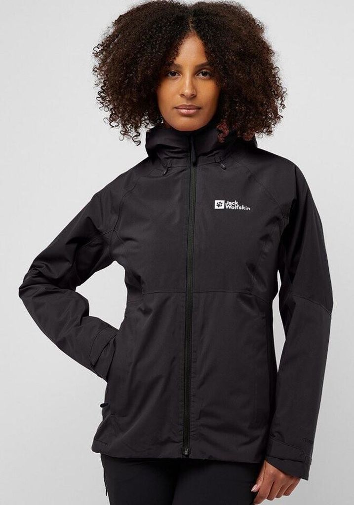 Jack Wolfskin Glaabach 3in1 Damen Jacke schwarz Gr.M Produktbild 
