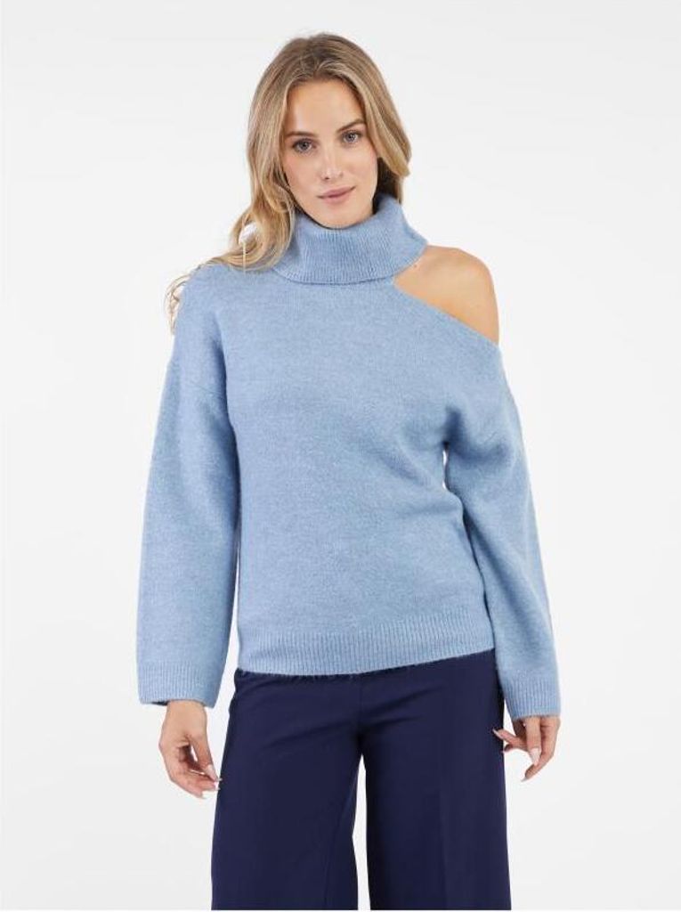 Orsay Hellblauer Damen Rollkragenpullover mit Schlitz 507528534000__M