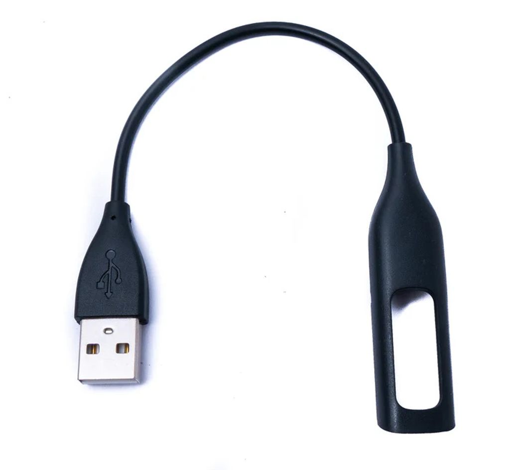 SYSTEM-S USB 2.0 Kabel 11 cm Ladekabel für Fitbit Flex Smartwach in Schwarz