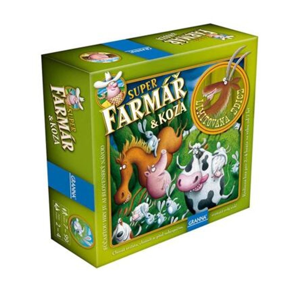 A board game box with cartoon farm animals.