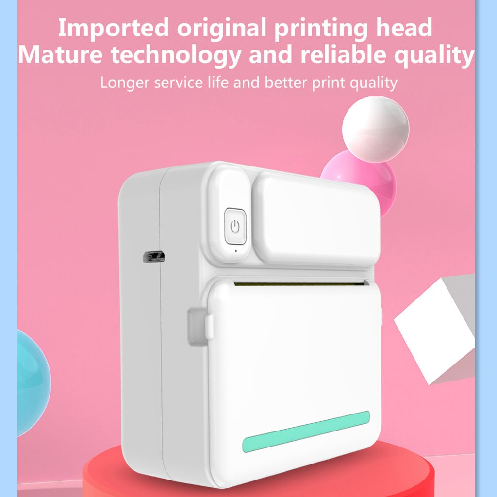 Tragbar Mini Thermodrucker Taschenformat Handy Bluetooth Fotodrucker