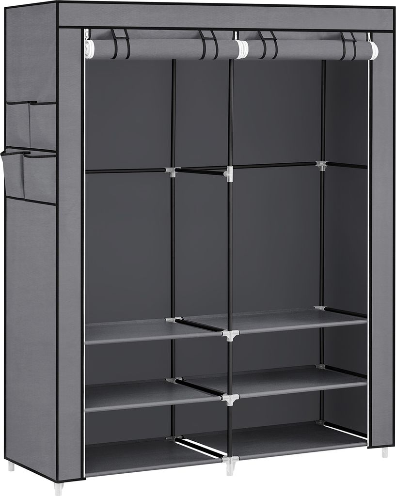 SONGMICS Stoffschrank, Kleiderschrank, 2 Hängefächer, mit Produktbild 10
