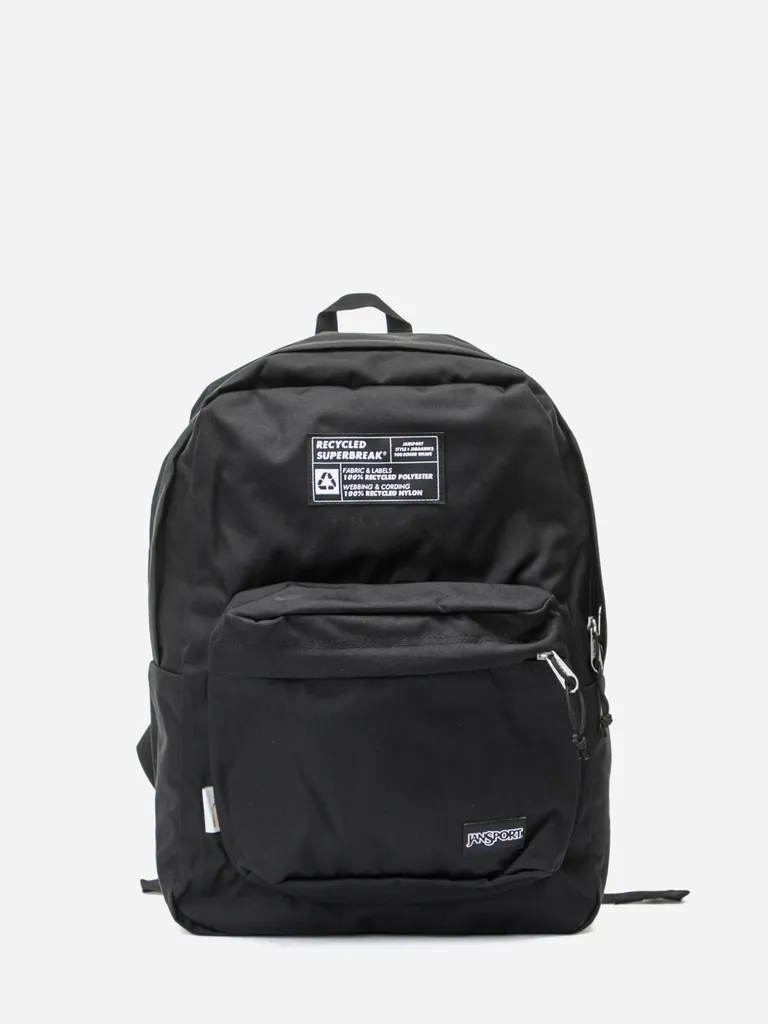 Sac à Dos Scolaire Noir JanSport Superbreak - Bagage Léger en Recyclé