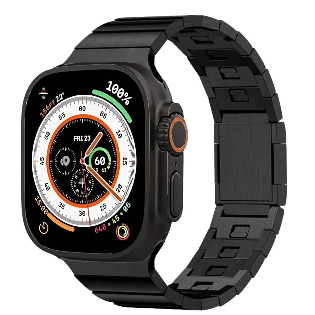 Bracelet Élégant Apple Watch pour le Bureau et les Soirées en Acier Argent
