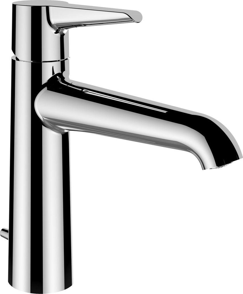 LAUFEN PURE Einhand-Waschtischmischer, Eco+, Festauslauf, Ausladung 140 mm, mit Ablaufventil, verchromt, HF901703100000