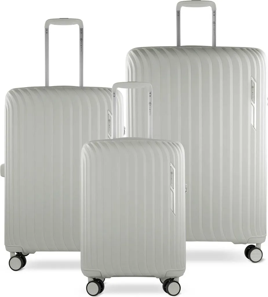 Valise Bugatti Hera Antichoc Écru 55cm - Finis les Bagages Abîmés S/M/L