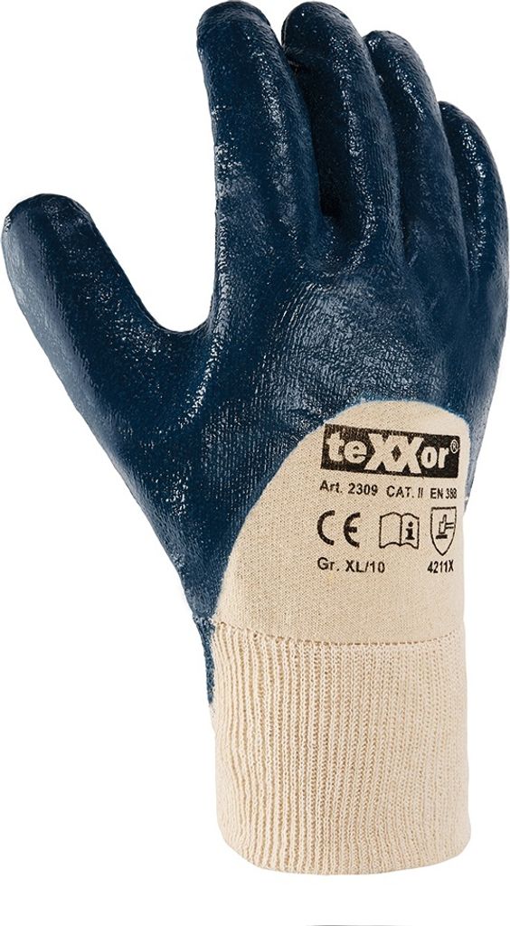 Texxor - Guanti in nitrile blu - Taglia 10 Immagine del prodotto 
