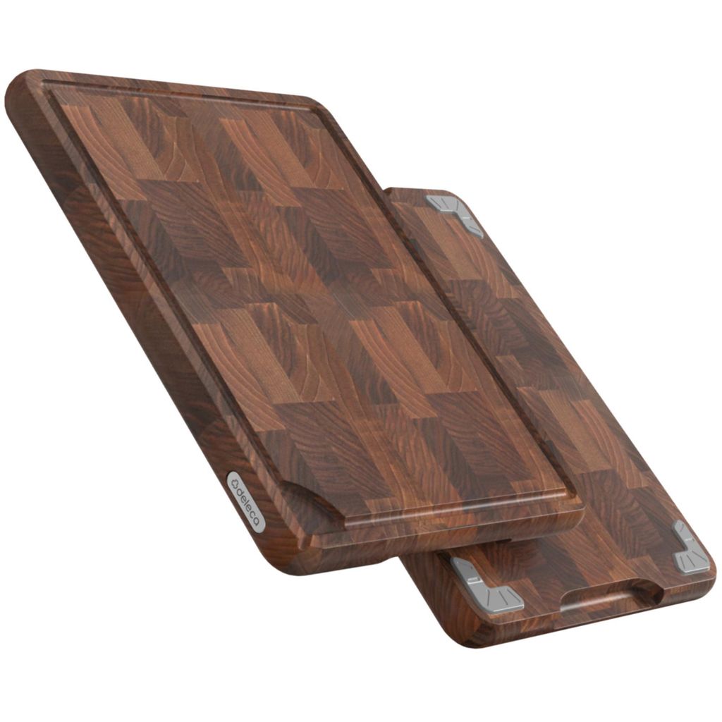Deleca Grande Planche à Découper Bois de Noyer - Billot, Image du produit 