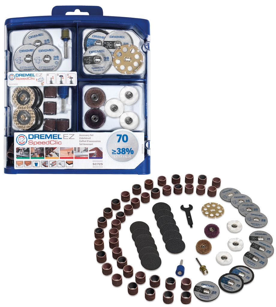 Coffret de 70 accessoires DREMEL 2615E725JA EZ SpeedClic Image du produit 