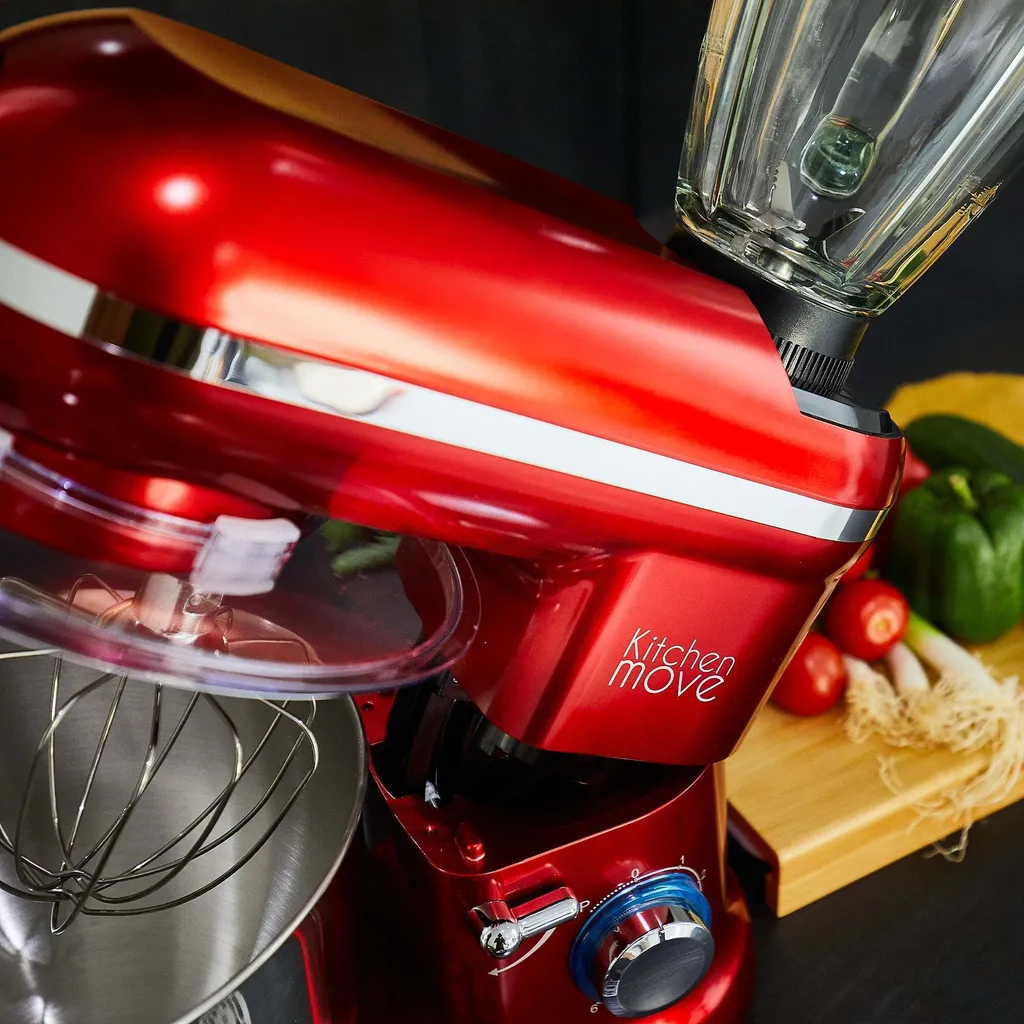 Robot Pétrin Multifonctions Rouge 5,5L 1500W Kitchen Move Dallas Pro - 7