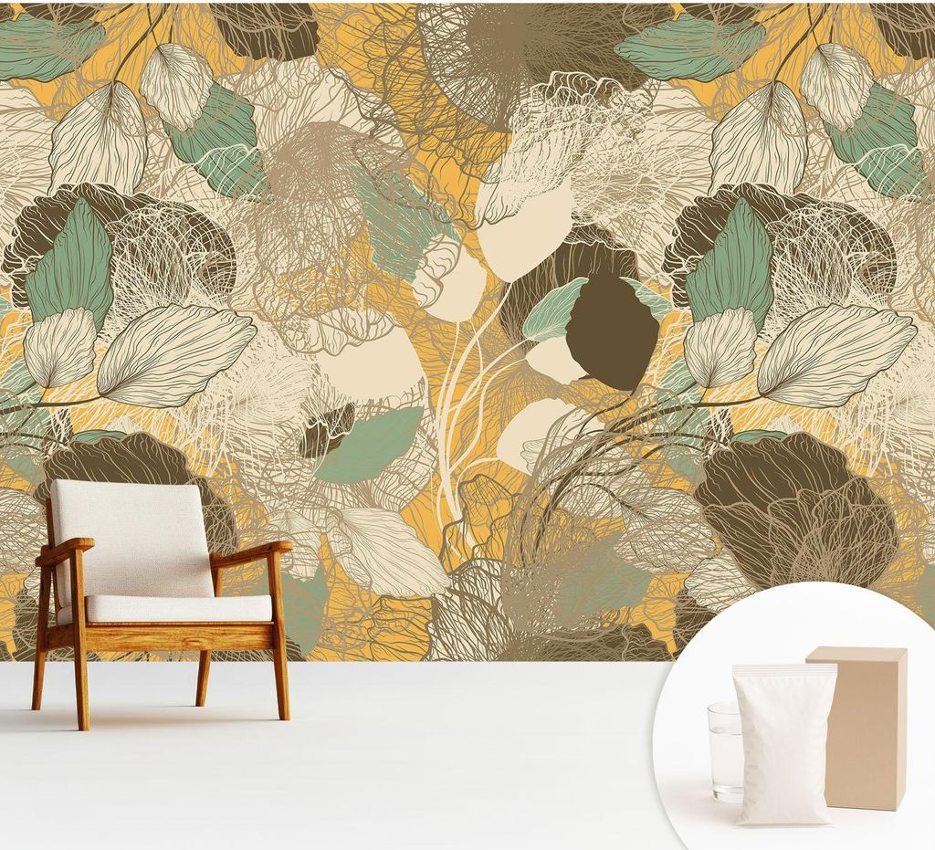 Fototapete - 312x219 cm - Tapete - Wandtapete - Wandbilder - Dekofolie - Tapete Folie - Wand - Dekoration - Wohnzimmer - Pflanzenschönheit