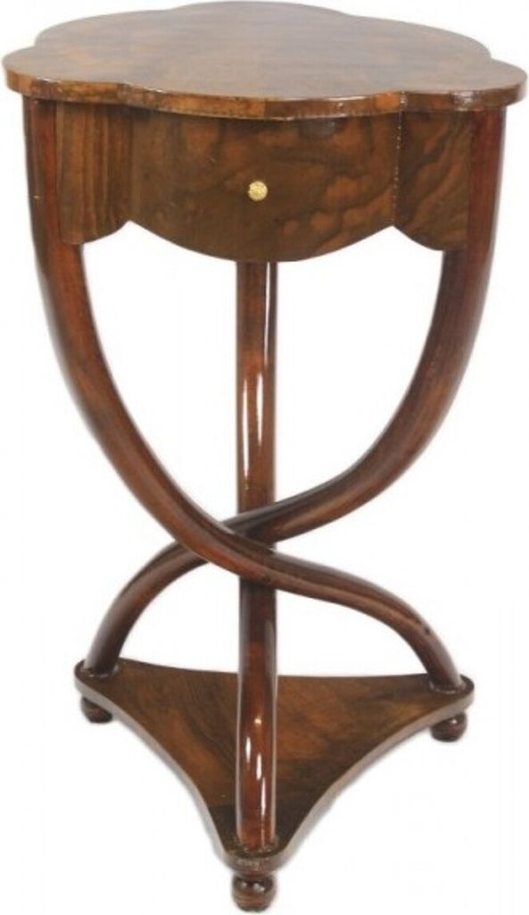 Casa Padrino Biedermeier Schubladen Schrank Mahagoni Braun - Handgefertigt aus Massivholz - Nachtschrank Nachttisch Kommode