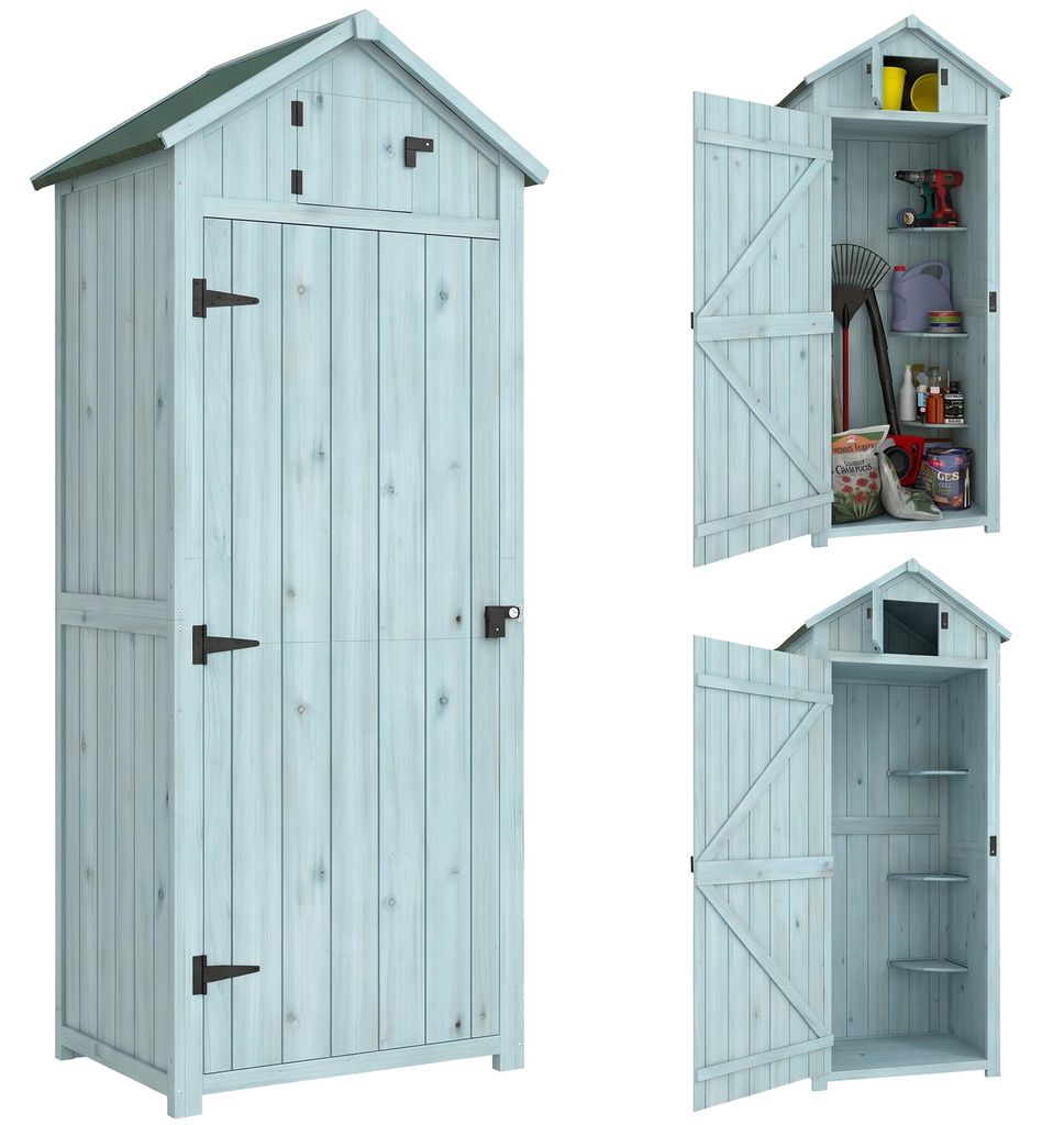 Outsunny Gartenschrank Geräteschuppen mit Fachböden Produktbild 
