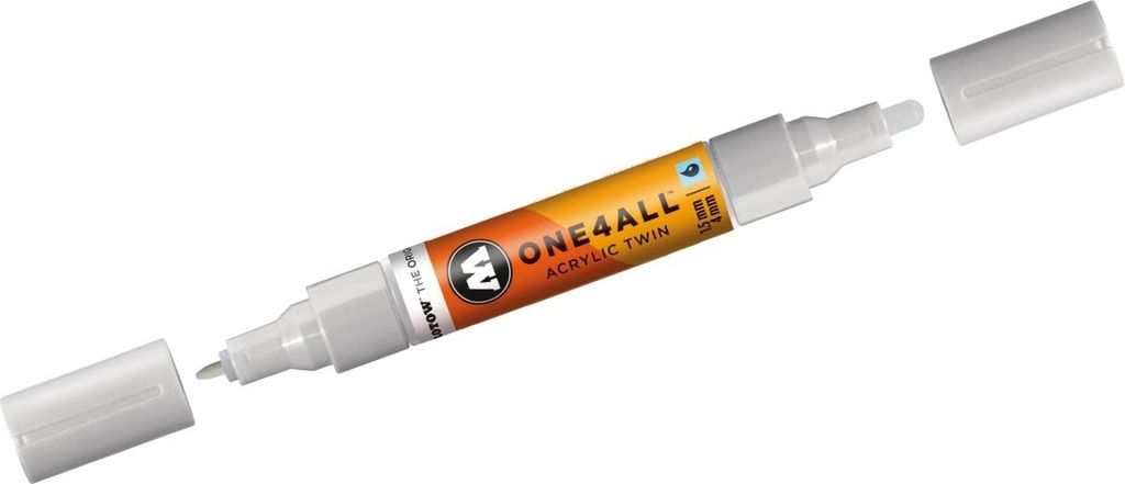 Permanentmarker One4All Acrylic Twin nachfüllbar 1,5 und 4mm graublau hell Packung mit 3 Stück